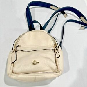 Coach Mini Backpack Purse, Cream. F28995
